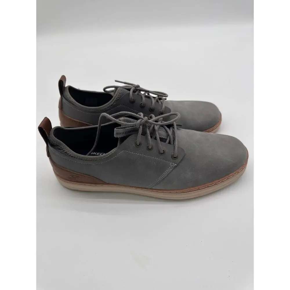 Skechers Heston-Rogic Men's Leather Grey ‎ size 12